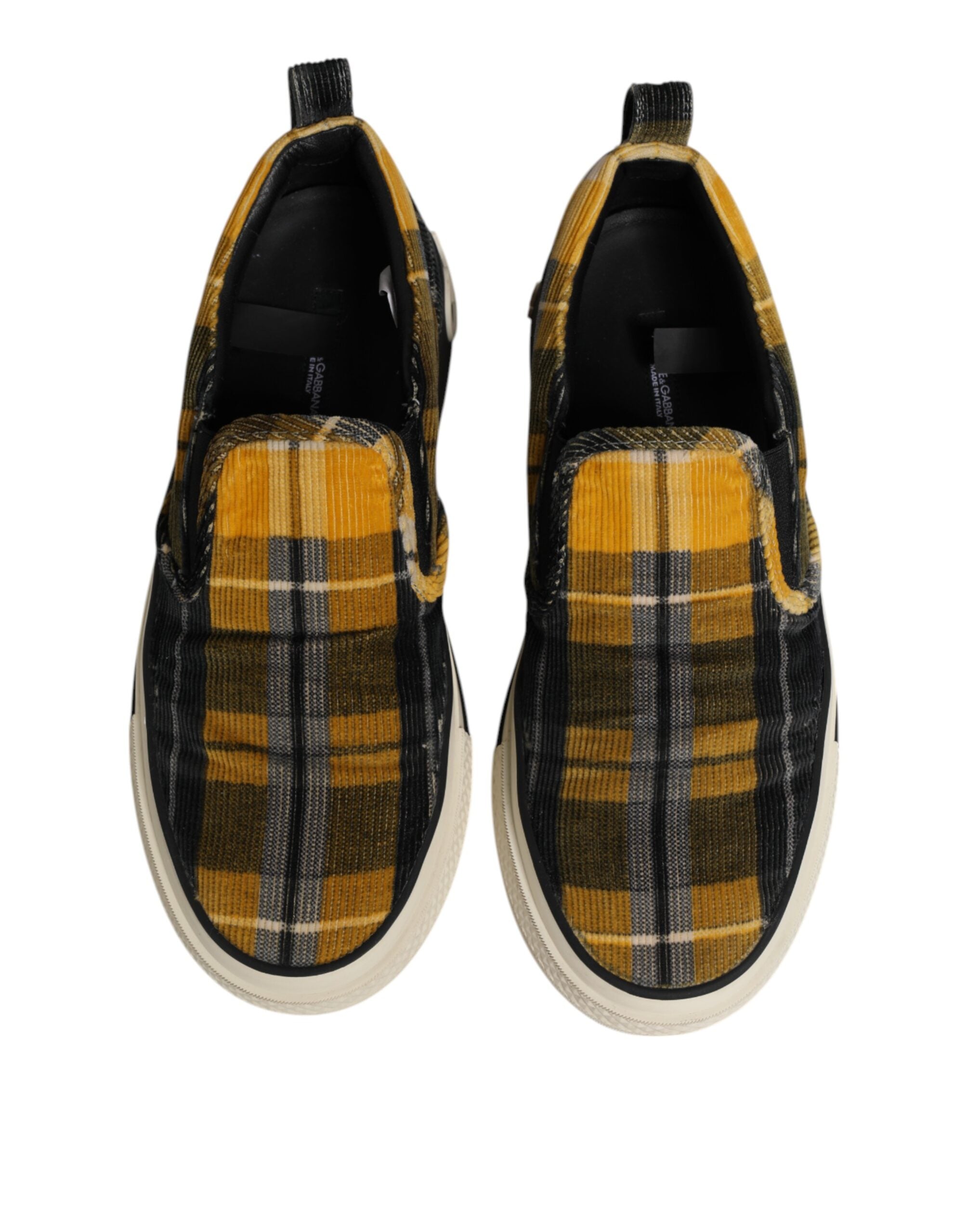 Dolce & Gabbana Multicolor Portofino Tartan Check Sneakers Men's Shoes (Pre-Owned)