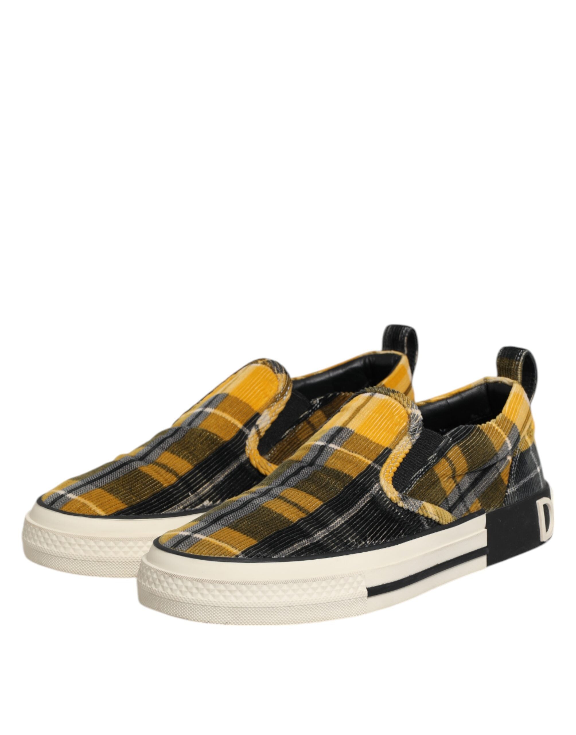 Dolce & Gabbana Multicolor Portofino Tartan Check Sneakers Men's Shoes (Pre-Owned)