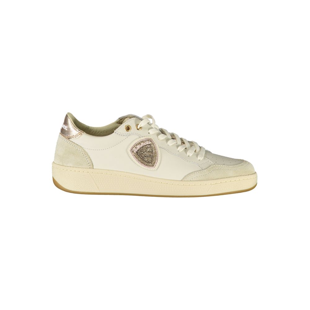 Blauer White Leather Women Women's Sneaker
