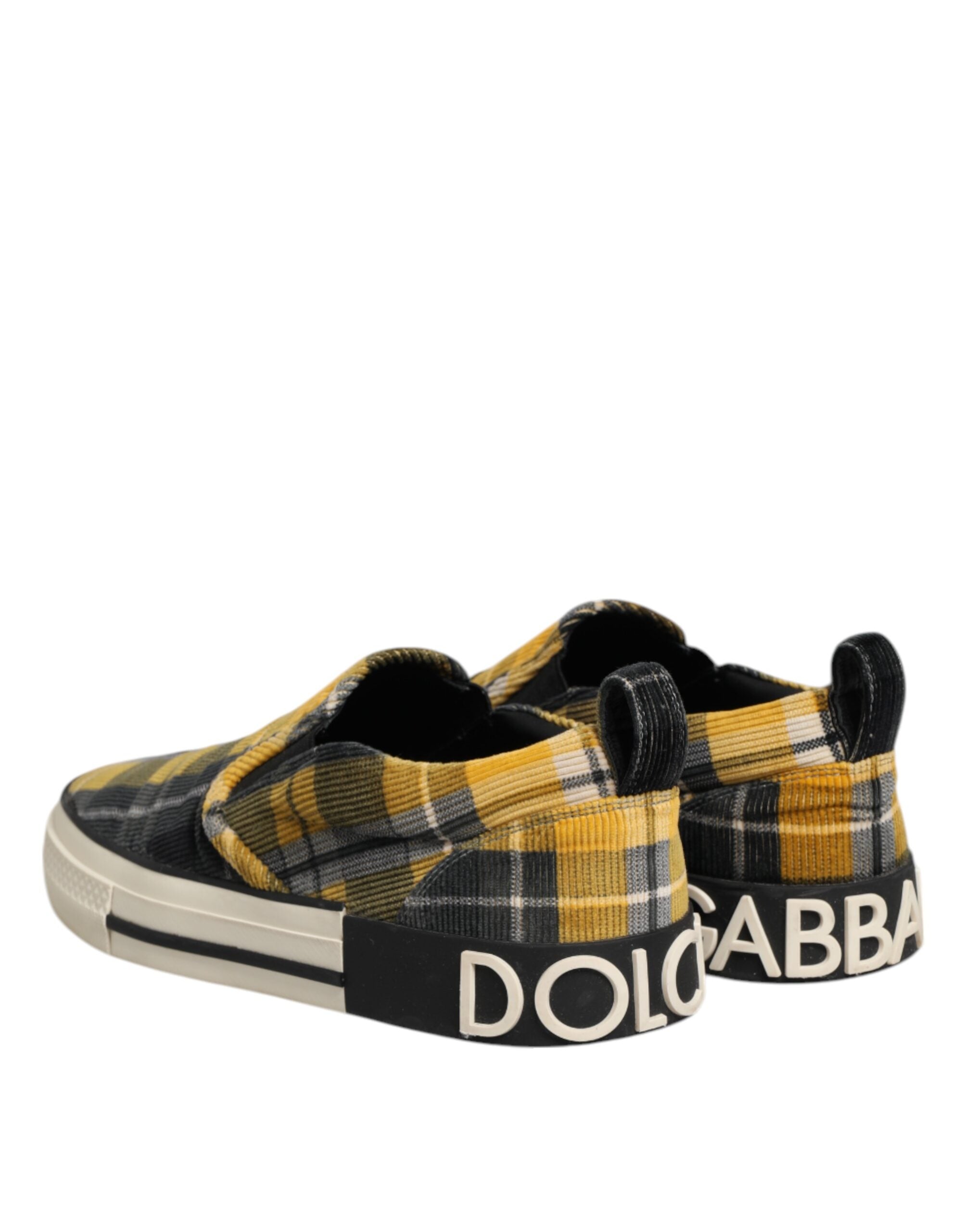 Dolce & Gabbana Multicolor Portofino Tartan Check Sneakers Men's Shoes (Pre-Owned)