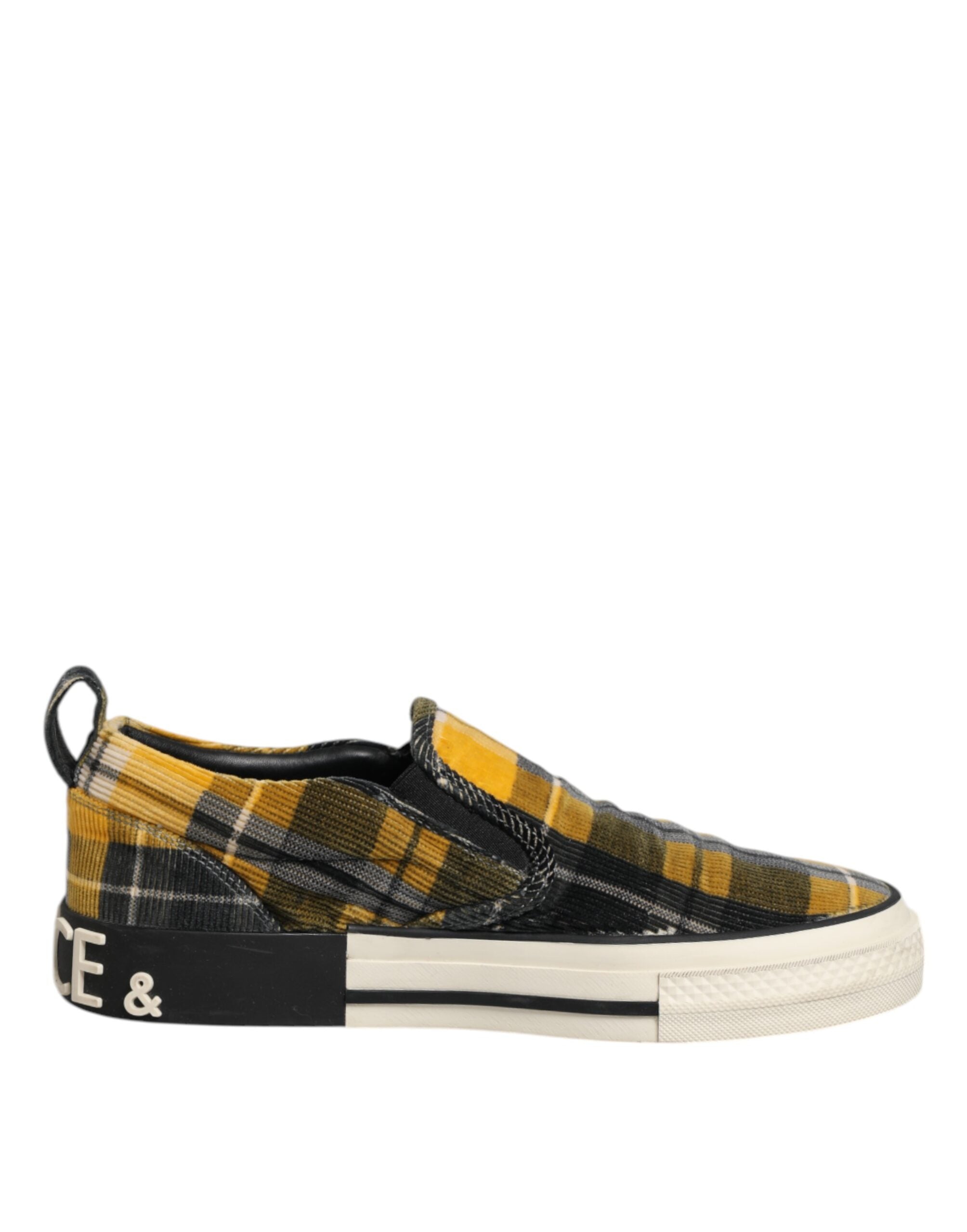 Dolce & Gabbana Multicolor Portofino Tartan Check Sneakers Men's Shoes (Pre-Owned)