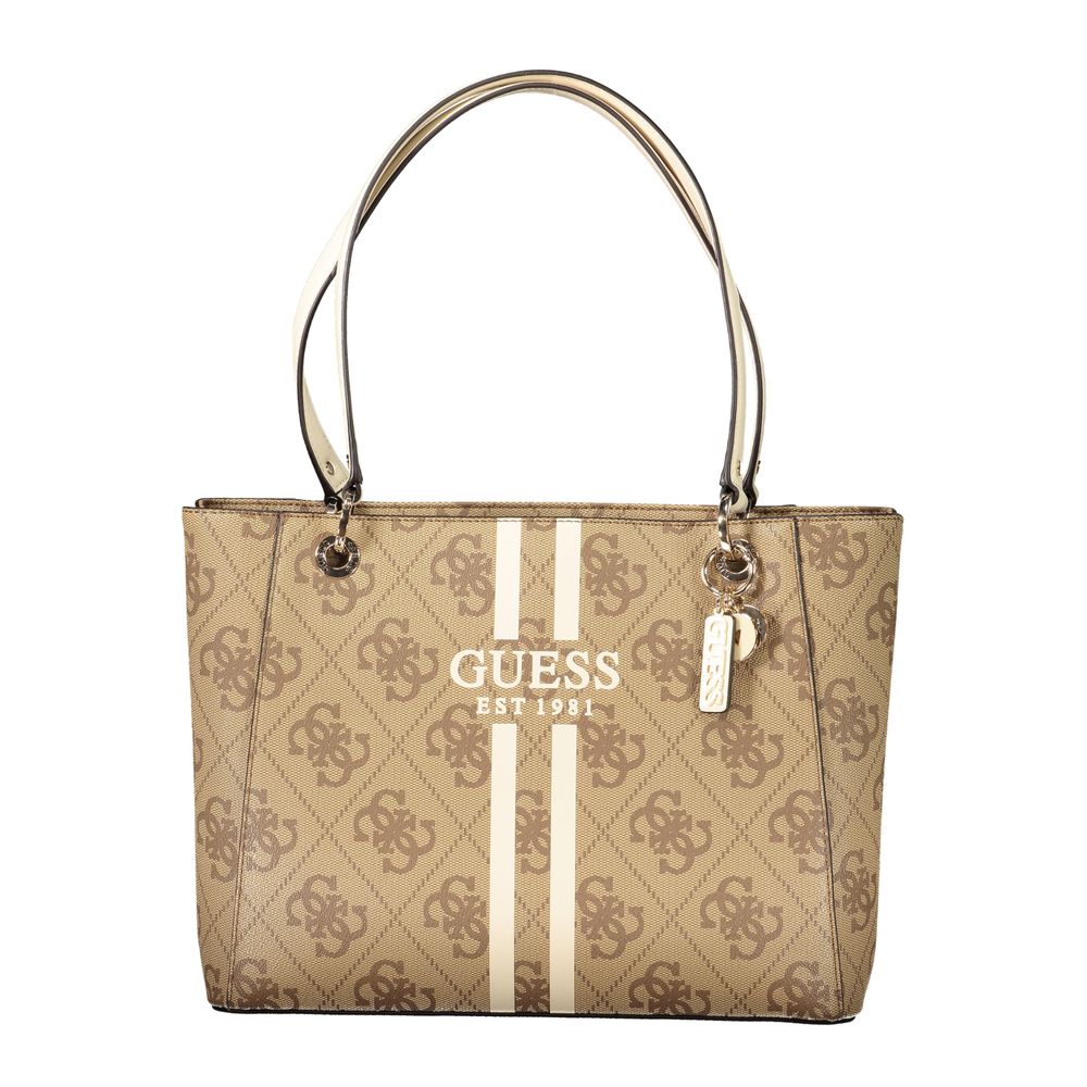 Guess Jeans Beige Polyethylene Women Women's Handbag