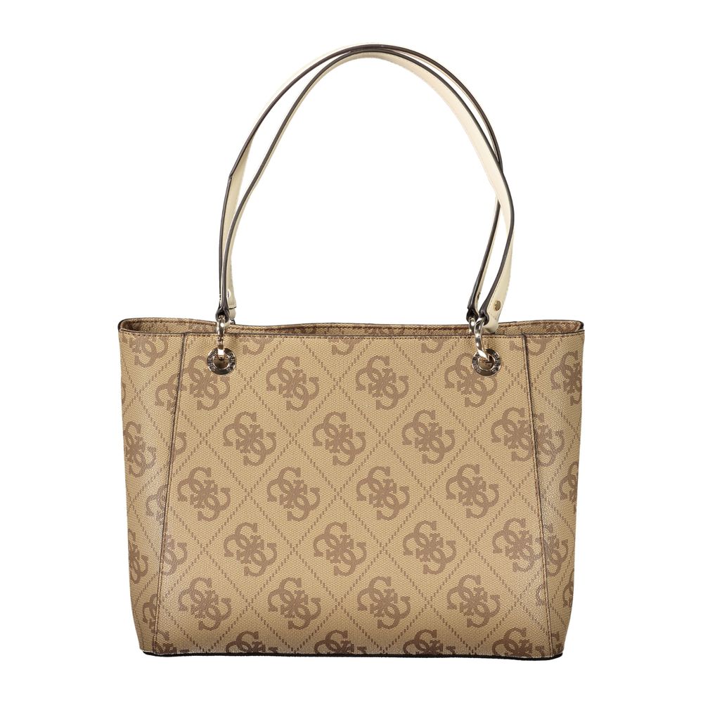 Guess Jeans Beige Polyethylene Women Women's Handbag