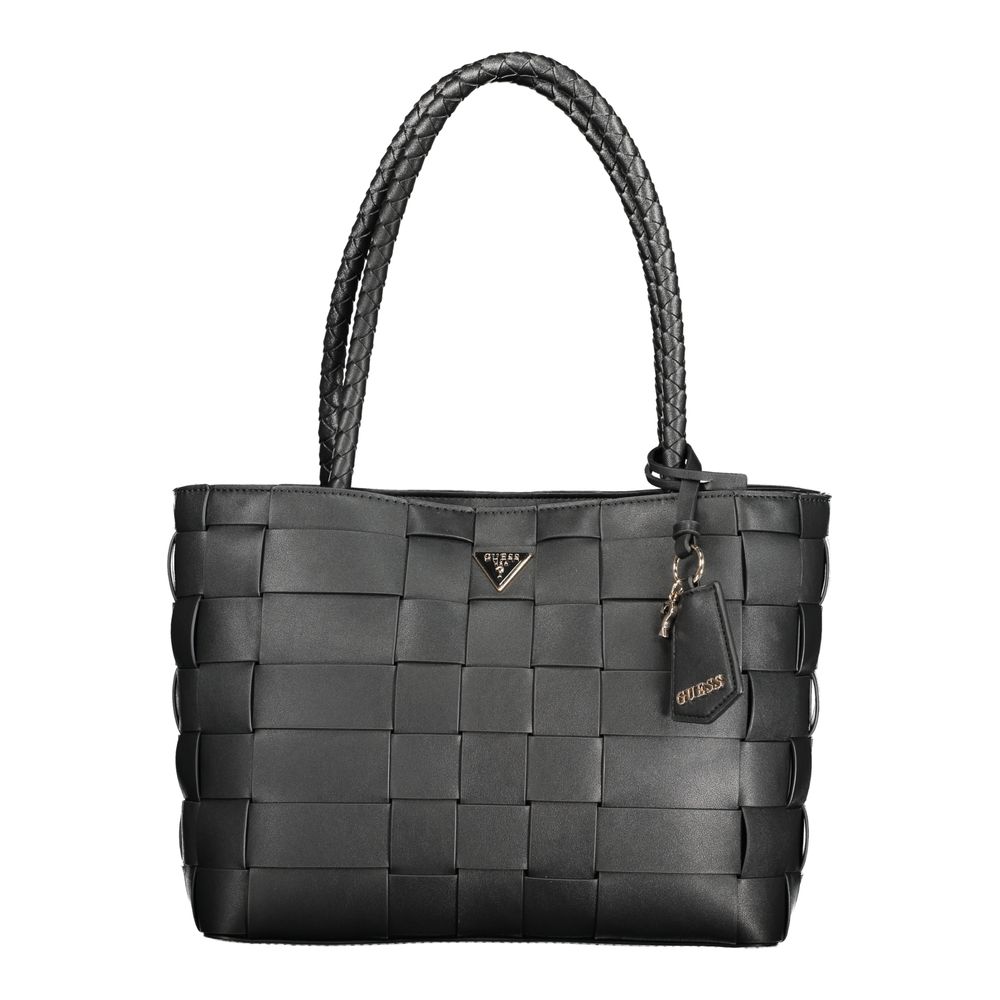 Guess Jeans Nero Poliuretano Women Women's Handbag