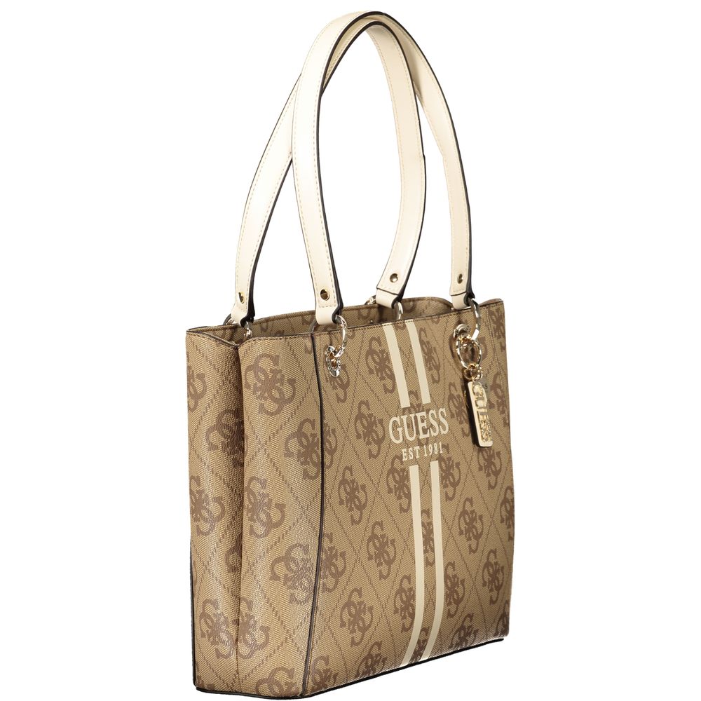 Guess Jeans Beige Polyethylene Women Women's Handbag