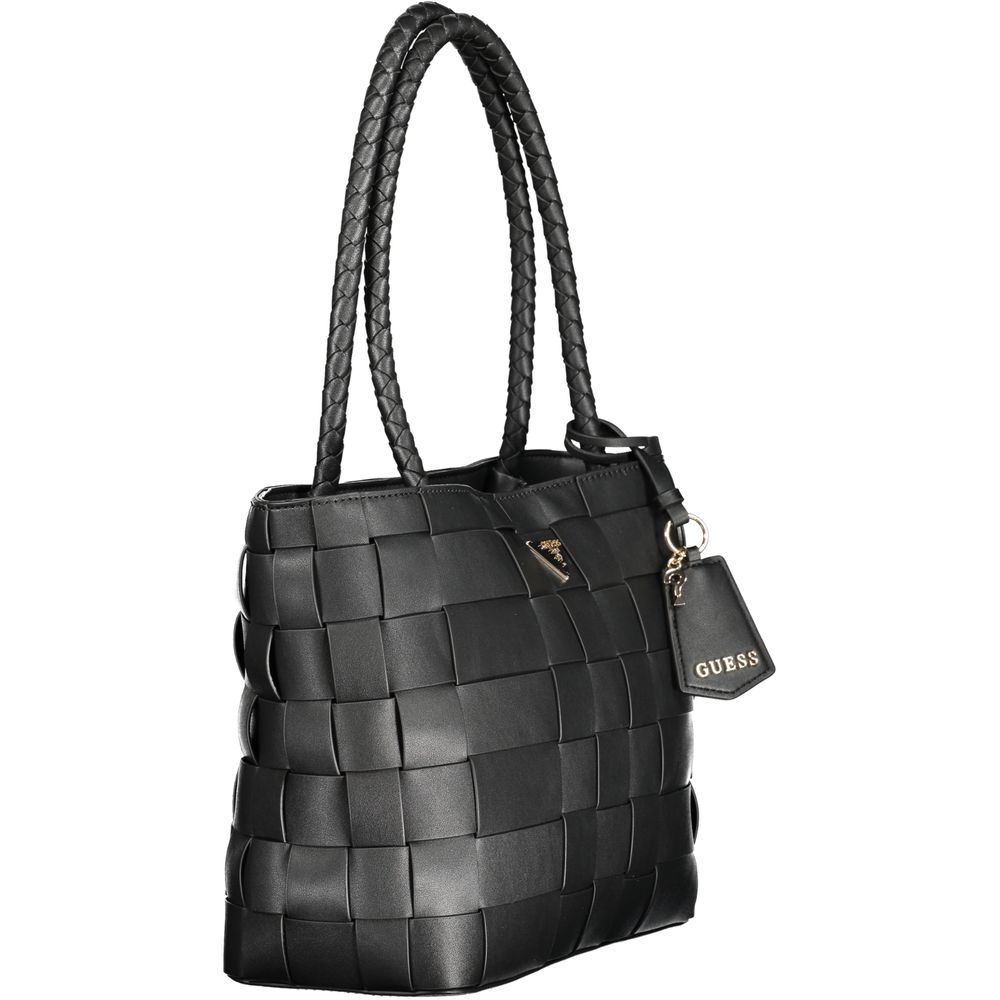 Guess Jeans Nero Poliuretano Women Women's Handbag