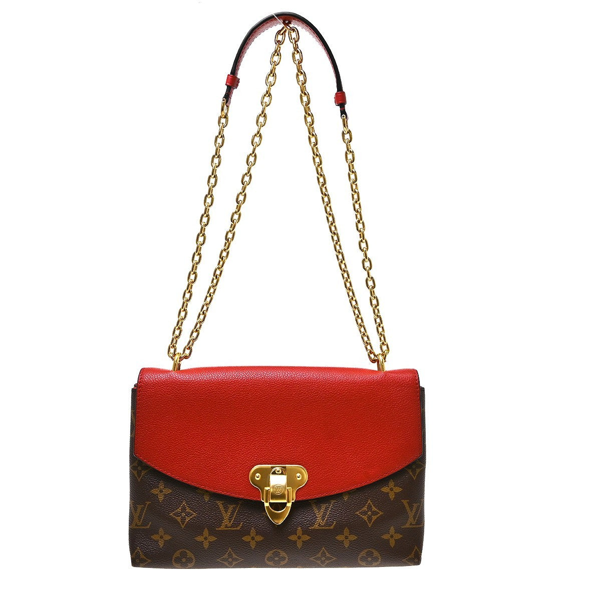Louis Vuitton Saint Placide Monogram Canvas And Leather Brown Canvas Shoulder Bag Bag (Pre-Owned)