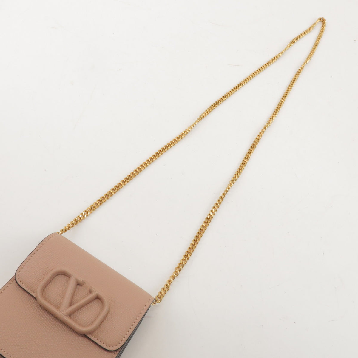 Valentino Garavani Vsling Leather Pink Leather Shoulder Bag Bag (Pre-Owned)