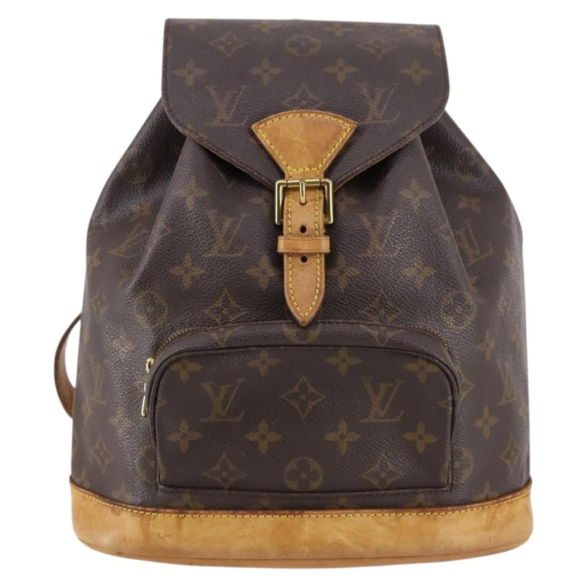 Louis Vuitton Vintage Montsouris Monogram Canvas Brown Canvas Backpack Bag (Pre-Owned)