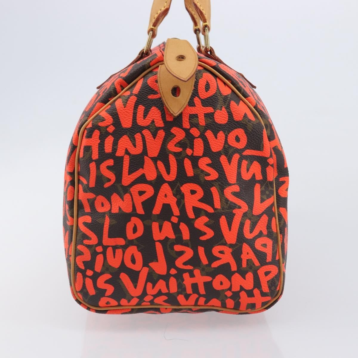 Louis Vuitton Speedy Limited Edition Monogram Graffiti Orange Canvas Handbag (Pre-Owned)