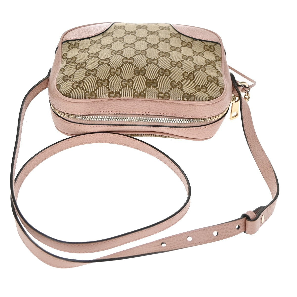 Gucci Bree Disco Gg Canvas With Leather Beige Canvas Crossbody Bag Bag (Pre-Owned)