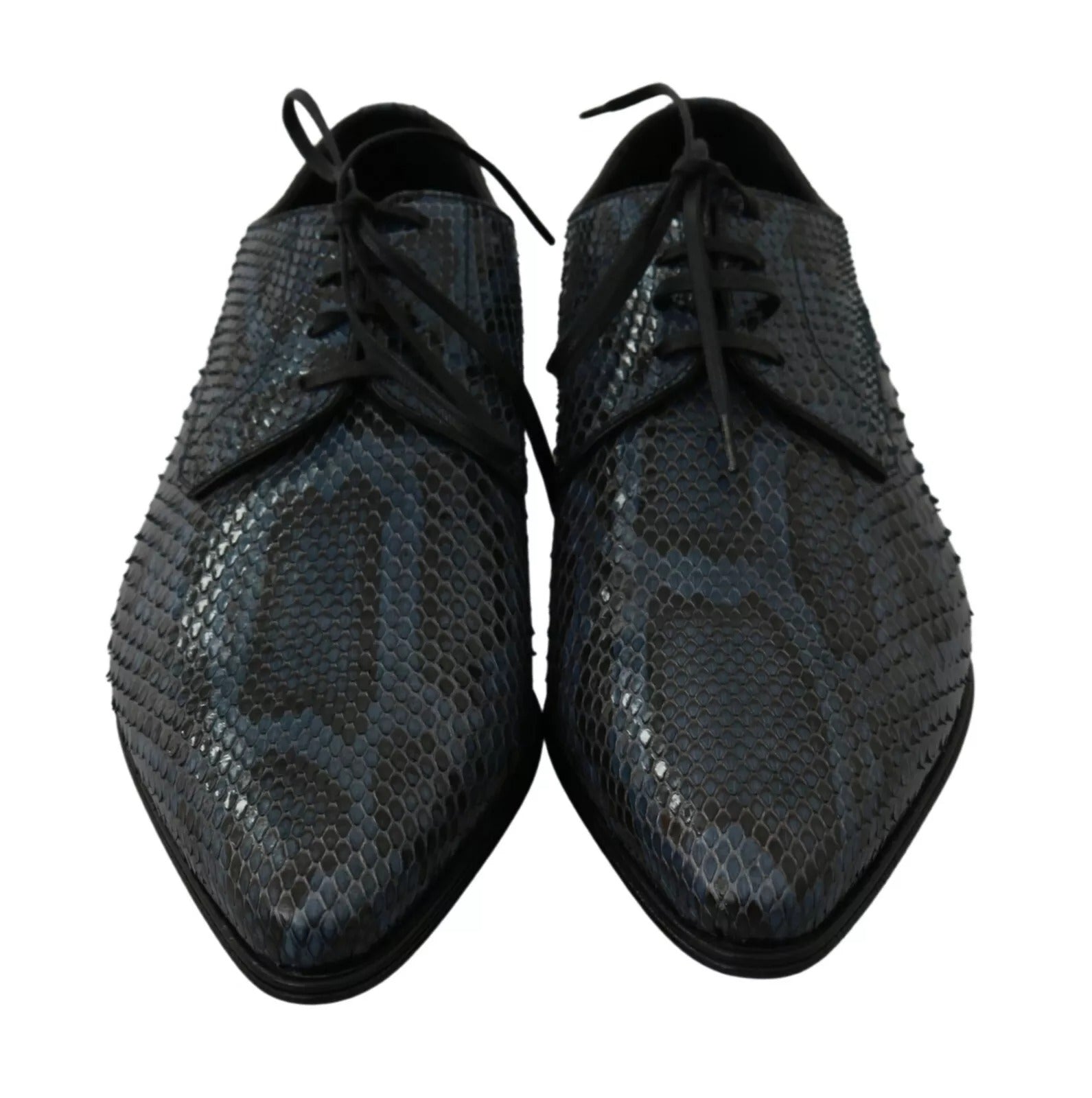Dolce & Gabbana Blue Python Leather Snakeskin Men's Shoes