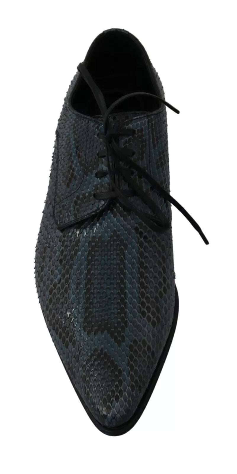 Dolce & Gabbana Blue Python Leather Snakeskin Men's Shoes