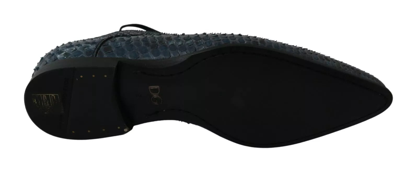 Dolce & Gabbana Blue Python Leather Snakeskin Men's Shoes