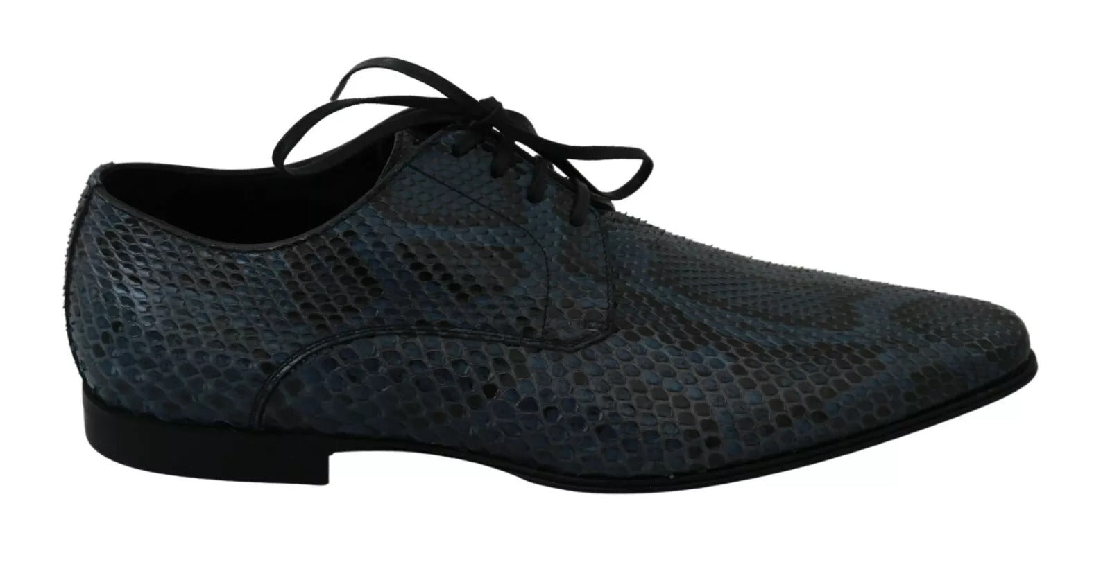 Dolce & Gabbana Blue Python Leather Snakeskin Men's Shoes