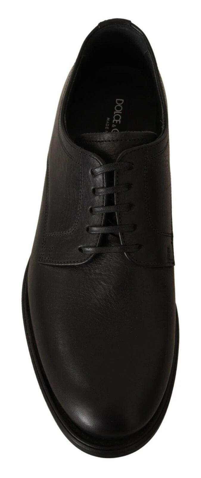 Dolce & Gabbana Black Lace Up Leather Men Formal Derby Men's Shoes