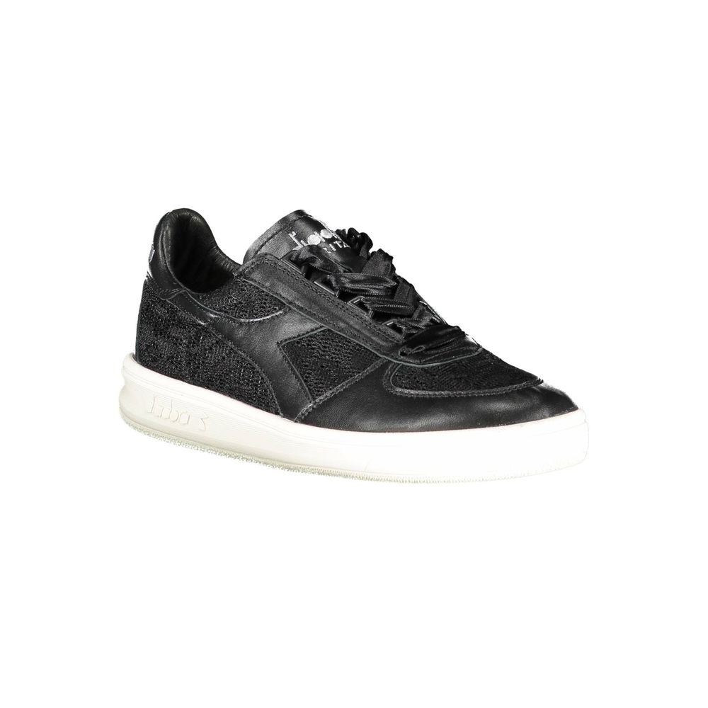 Diadora Black Leather Women Women's Sneaker