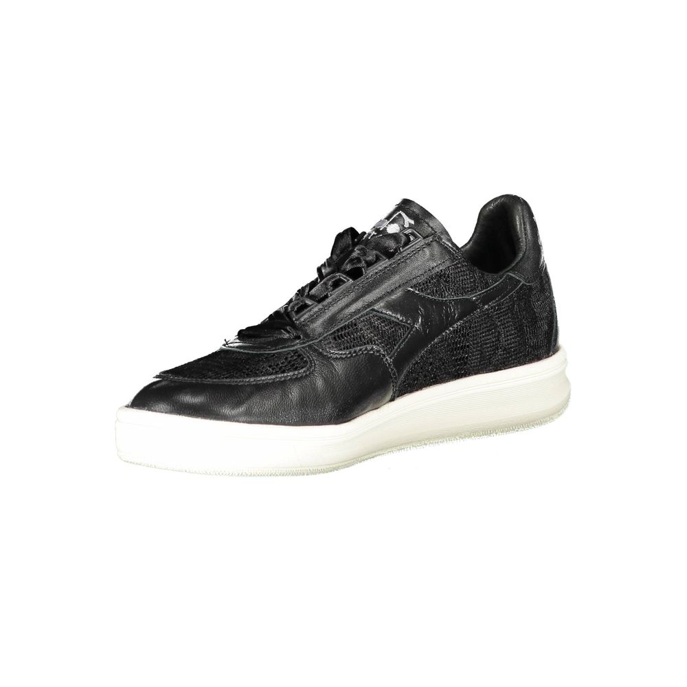 Diadora Black Leather Women Women's Sneaker