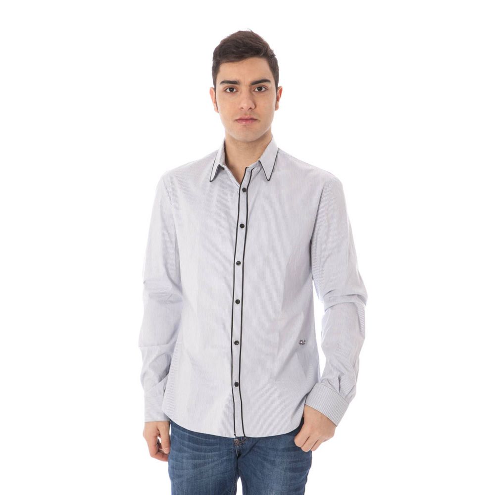Costume National Azzurro Cotton Men Men's Shirt