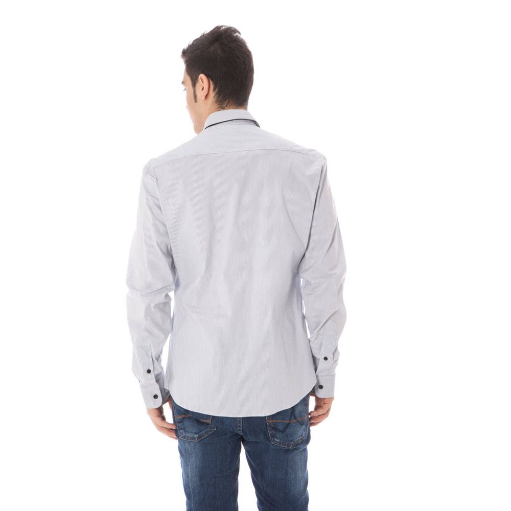 Costume National Azzurro Cotton Men Men's Shirt