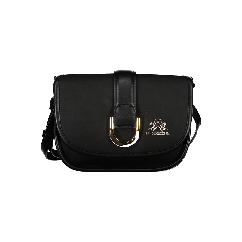 La Martina Nero Polyurethane Women Shoulder Women's Bag