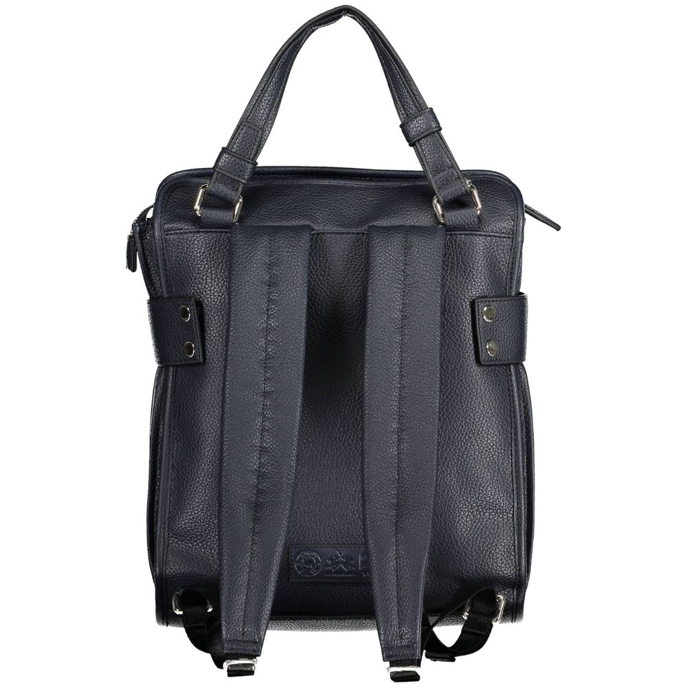 La Martina Blue Polyurethane Women Women's Backpack