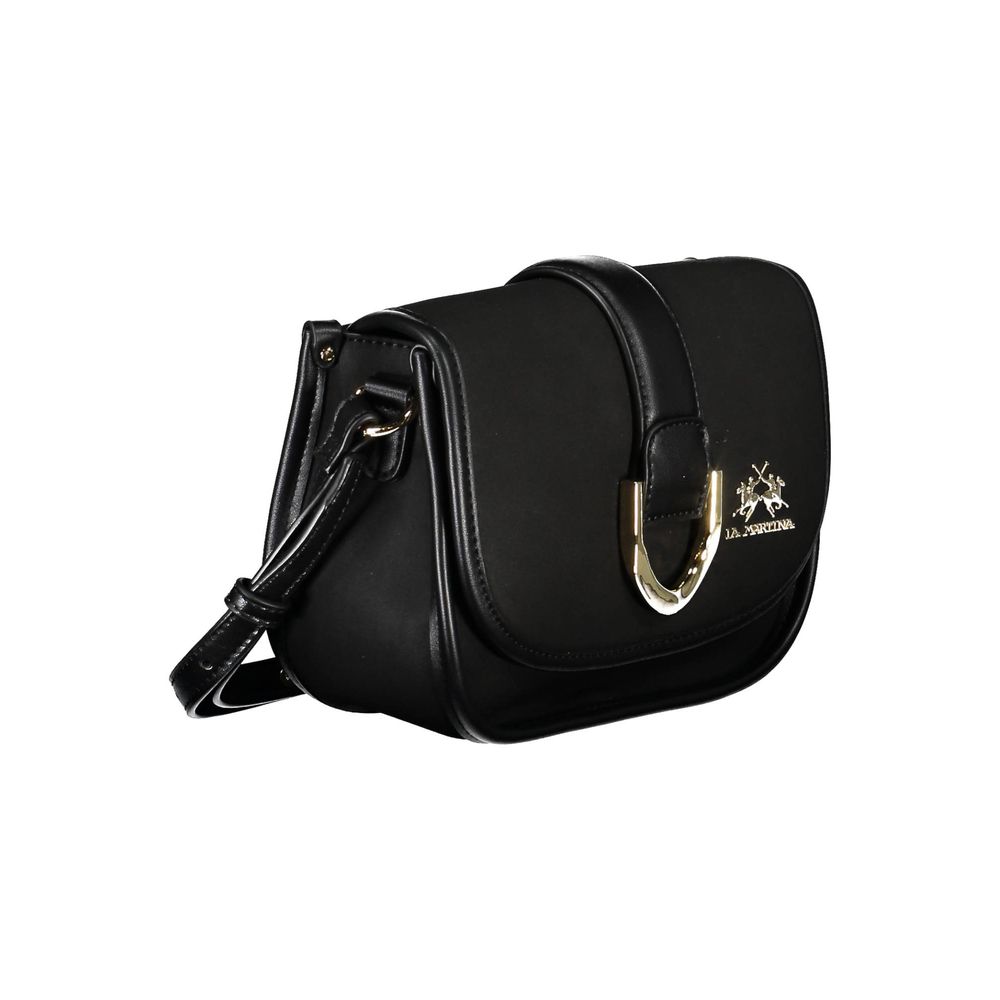 La Martina Nero Polyurethane Women Shoulder Women's Bag