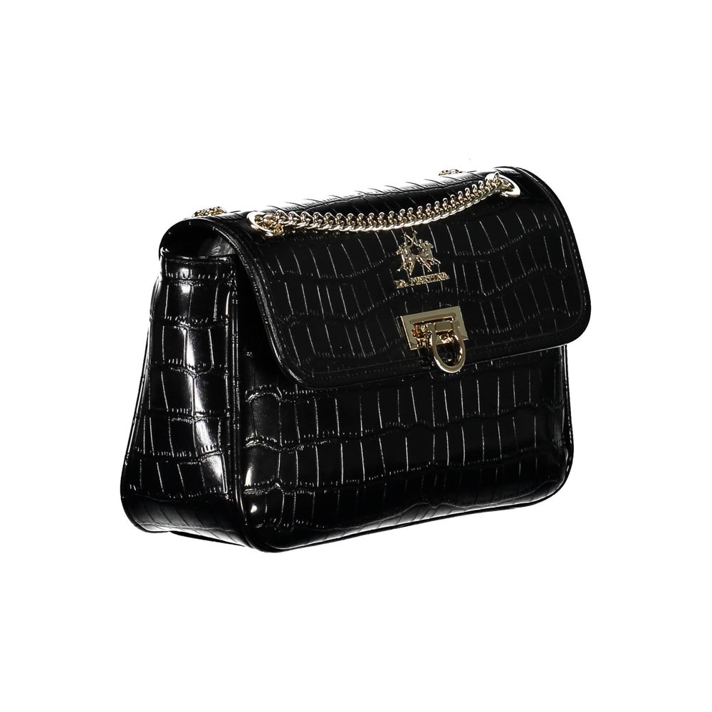 La Martina Nero Poliuretano Women Shoulder Women's Bag