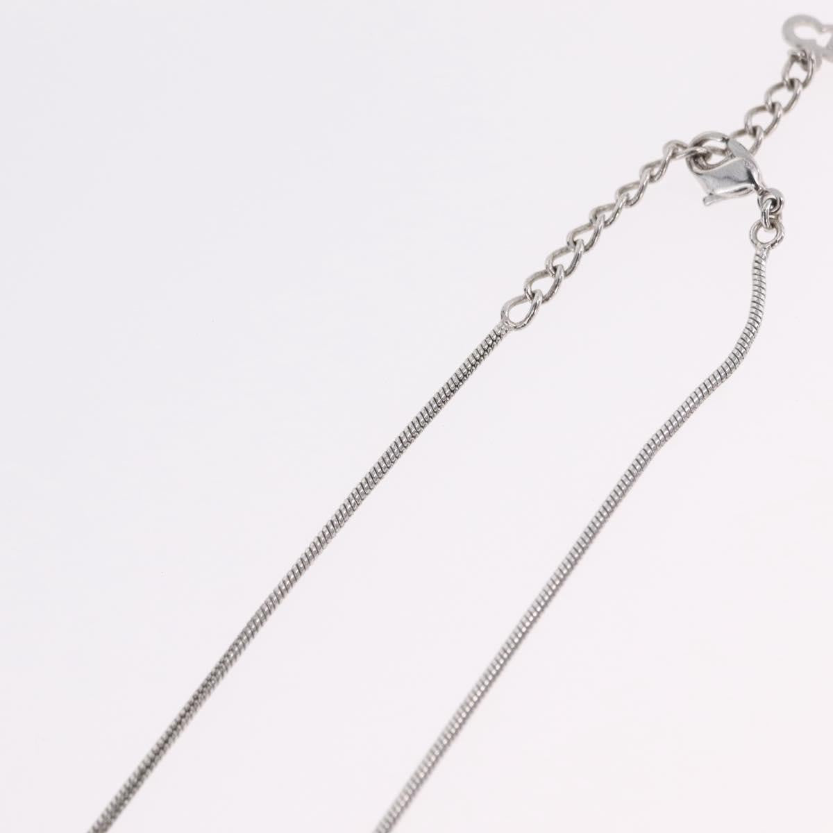 Christian Dior D Logo Pendant Metal Silver Metal Necklace Jewelry (Pre-Owned)