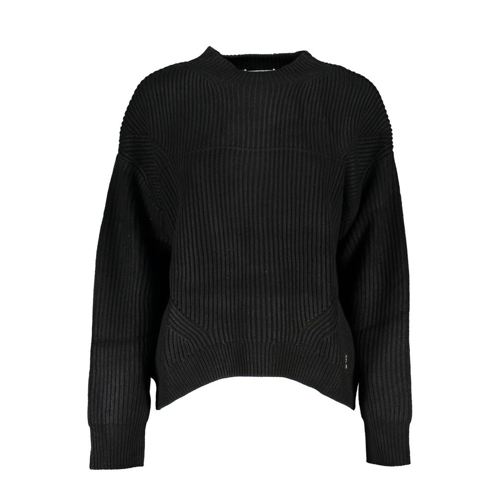 Patrizia Pepe Black Acrylic Women's Turtleneck Women's Sweater