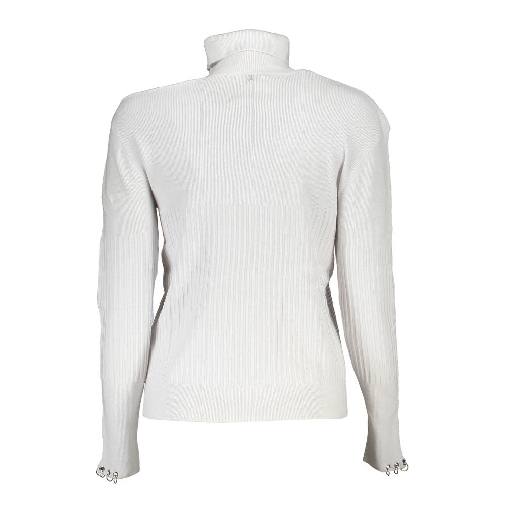Patrizia Pepe Grigio Poliammide Women Sweater Women's Turtleneck