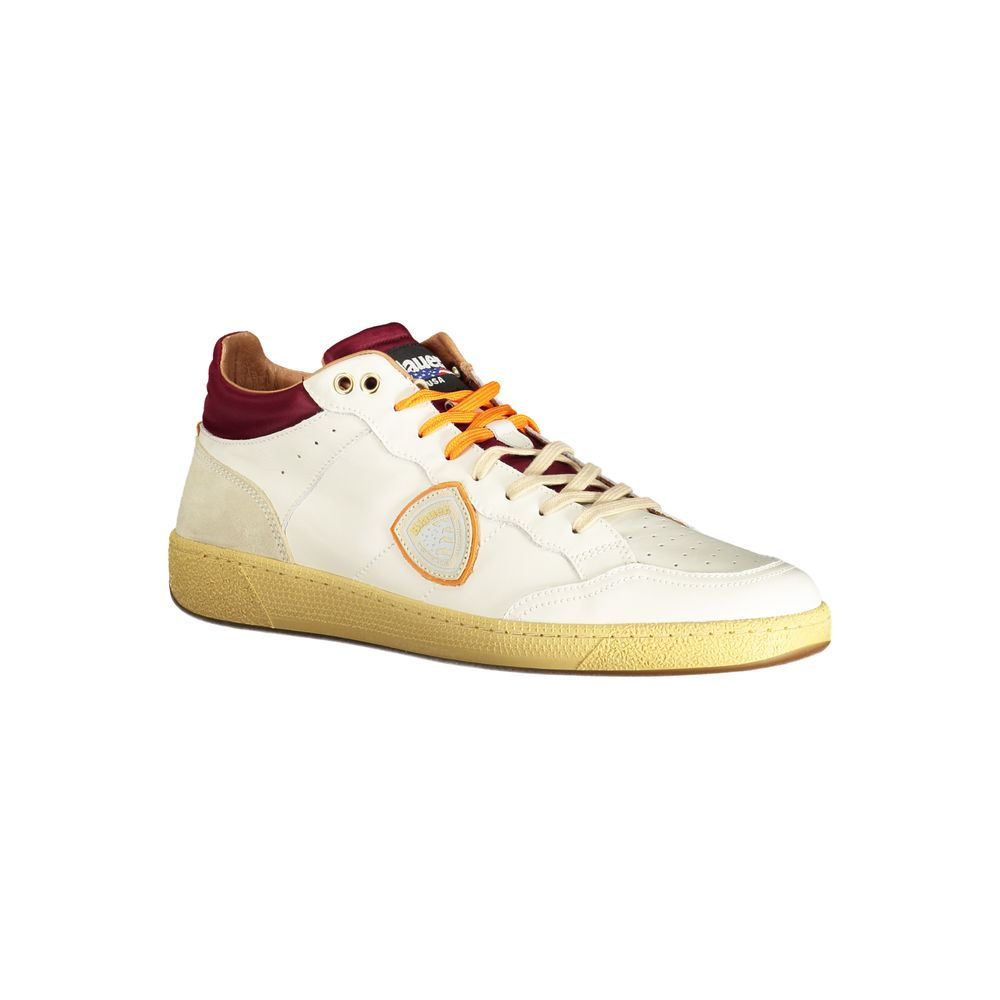 Blauer White Leather Men's Men's Sneaker