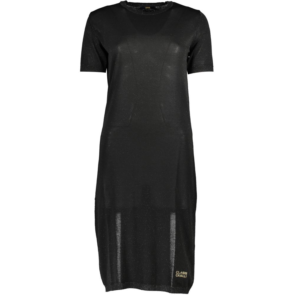 Cavalli Class Nero Viscosa Women Women's Dress