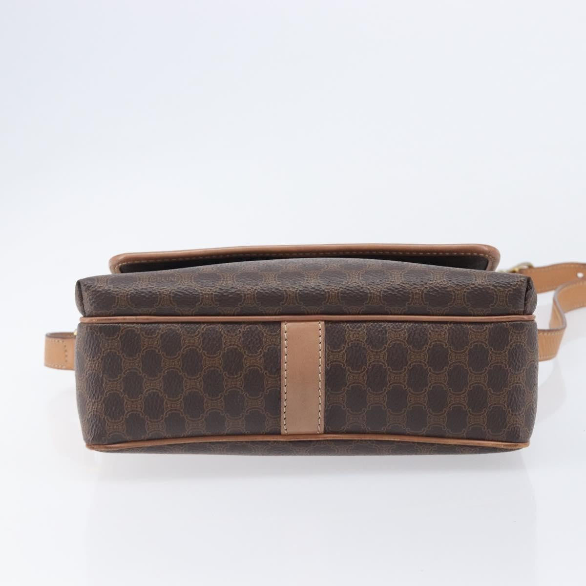 Celine Macadam Shoulder Canvas Brown Canvas Crossbody Bag Bag (Pre-Owned)