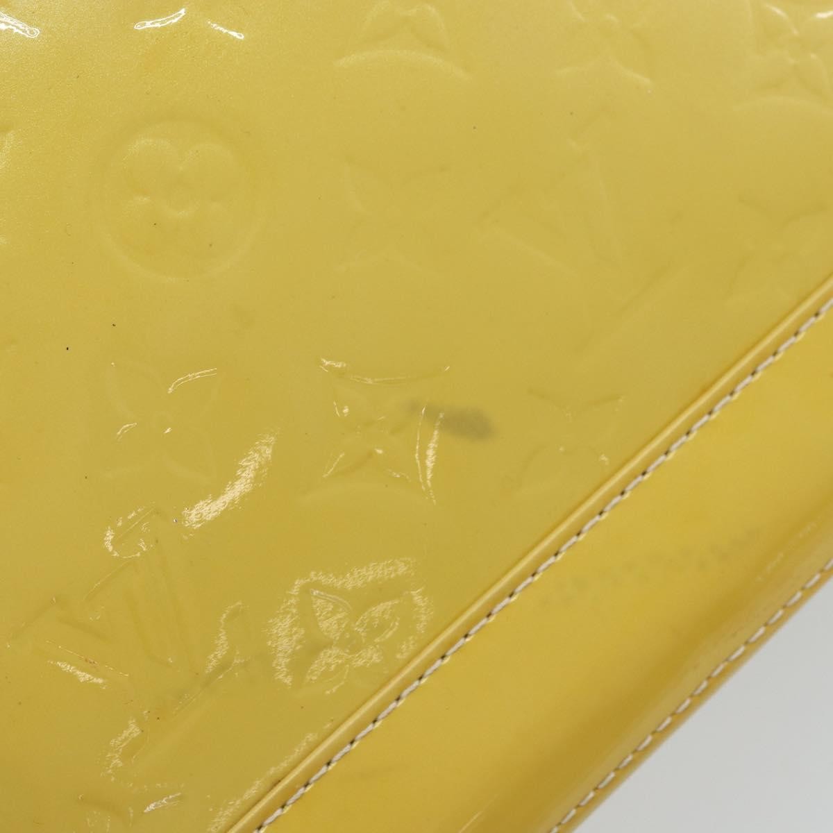 Louis Vuitton Alma Monogram Vernis Yellow Patent_Leather Handbag (Pre-Owned)