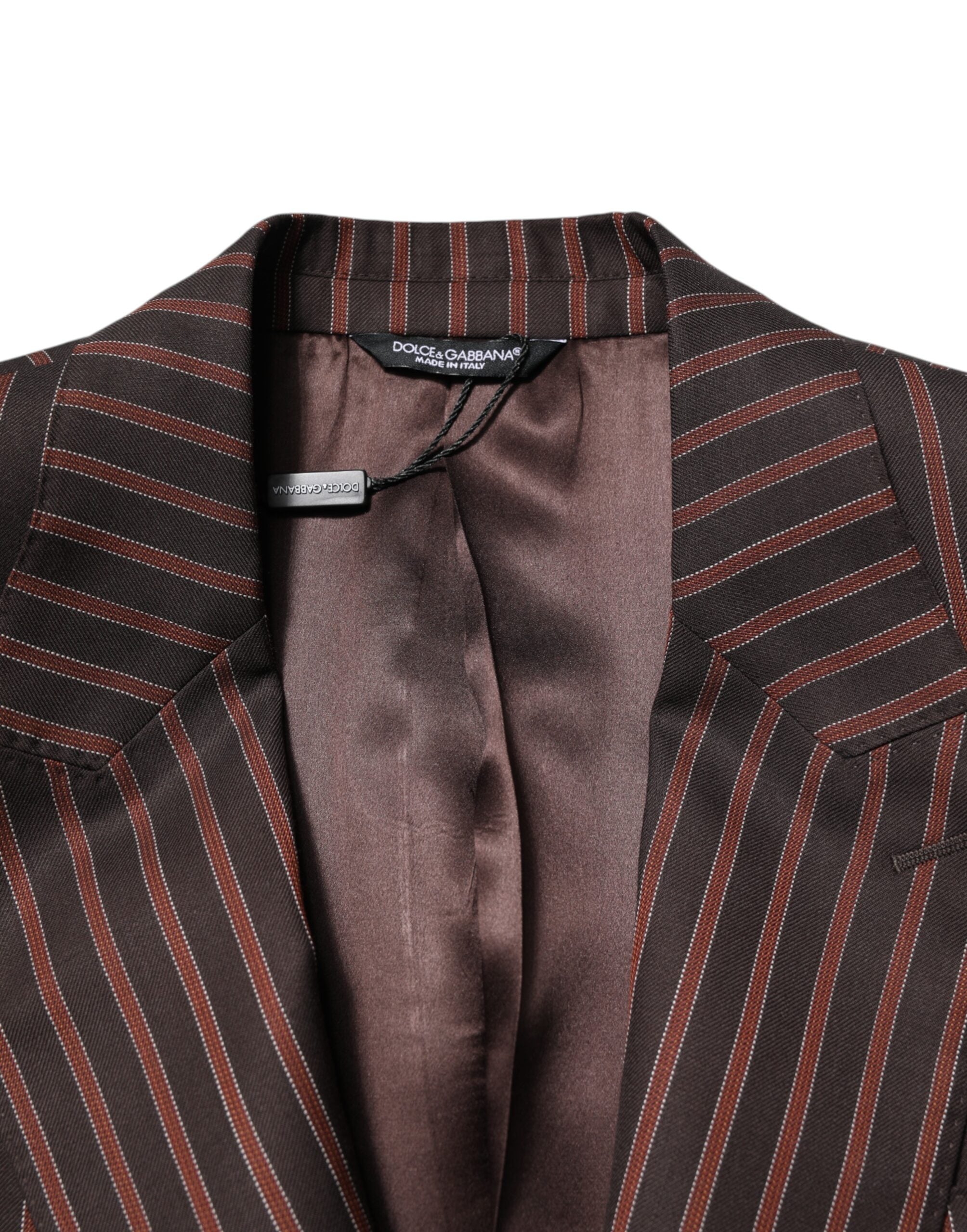 Dolce & Gabbana Dark Gray Stripe Single Breasted Men's Blazer
