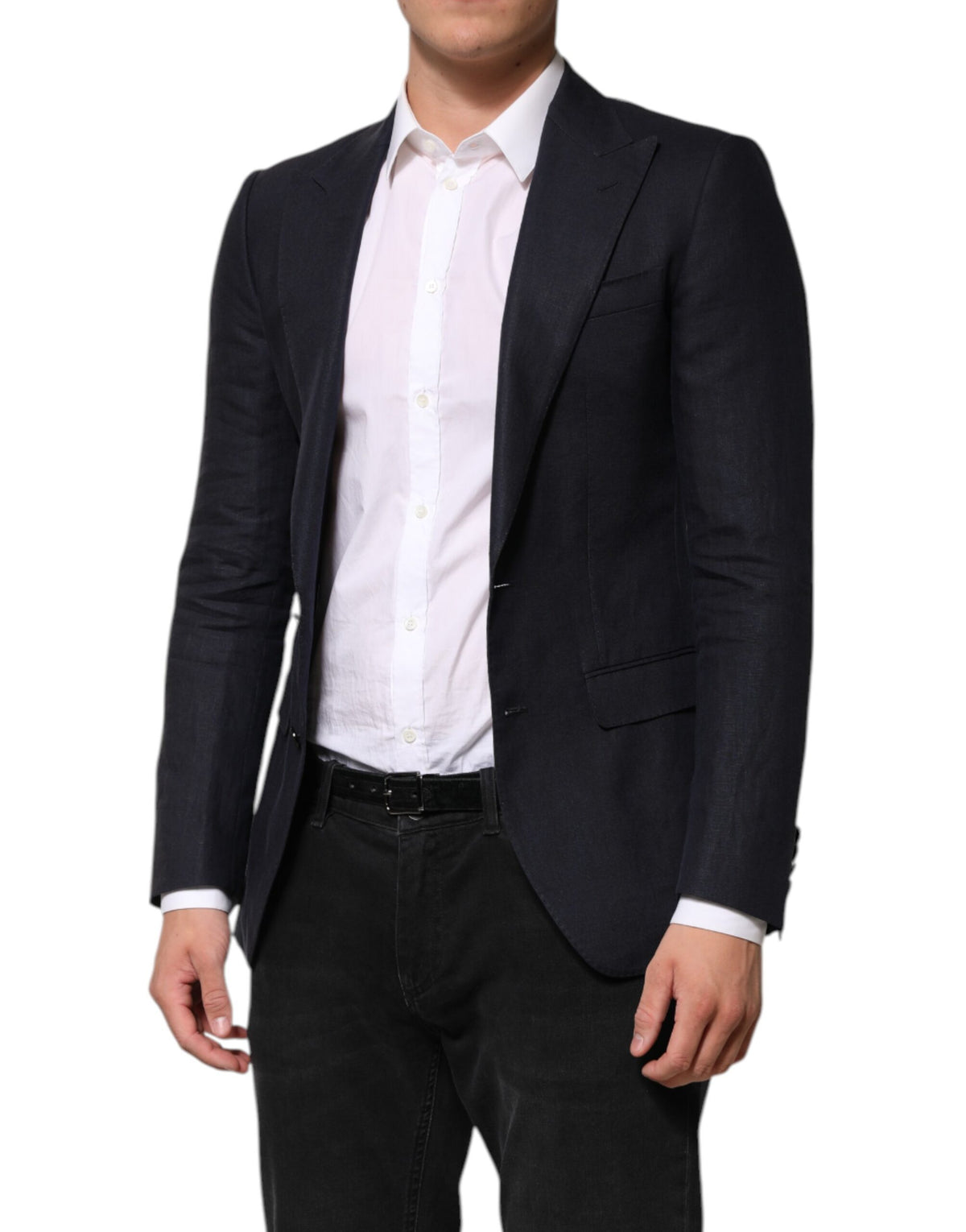Dolce & Gabbana Dark Blue Single Breasted Men Suit Men's Blazer (Pre-Owned)