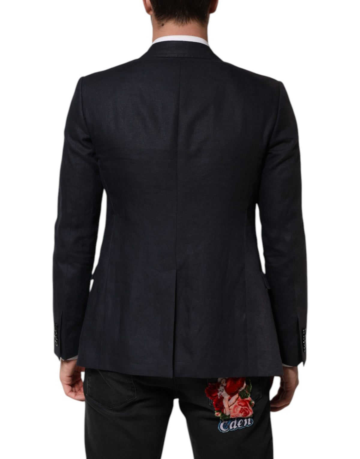 Dolce & Gabbana Dark Blue Single Breasted Men Suit Men's Blazer (Pre-Owned)