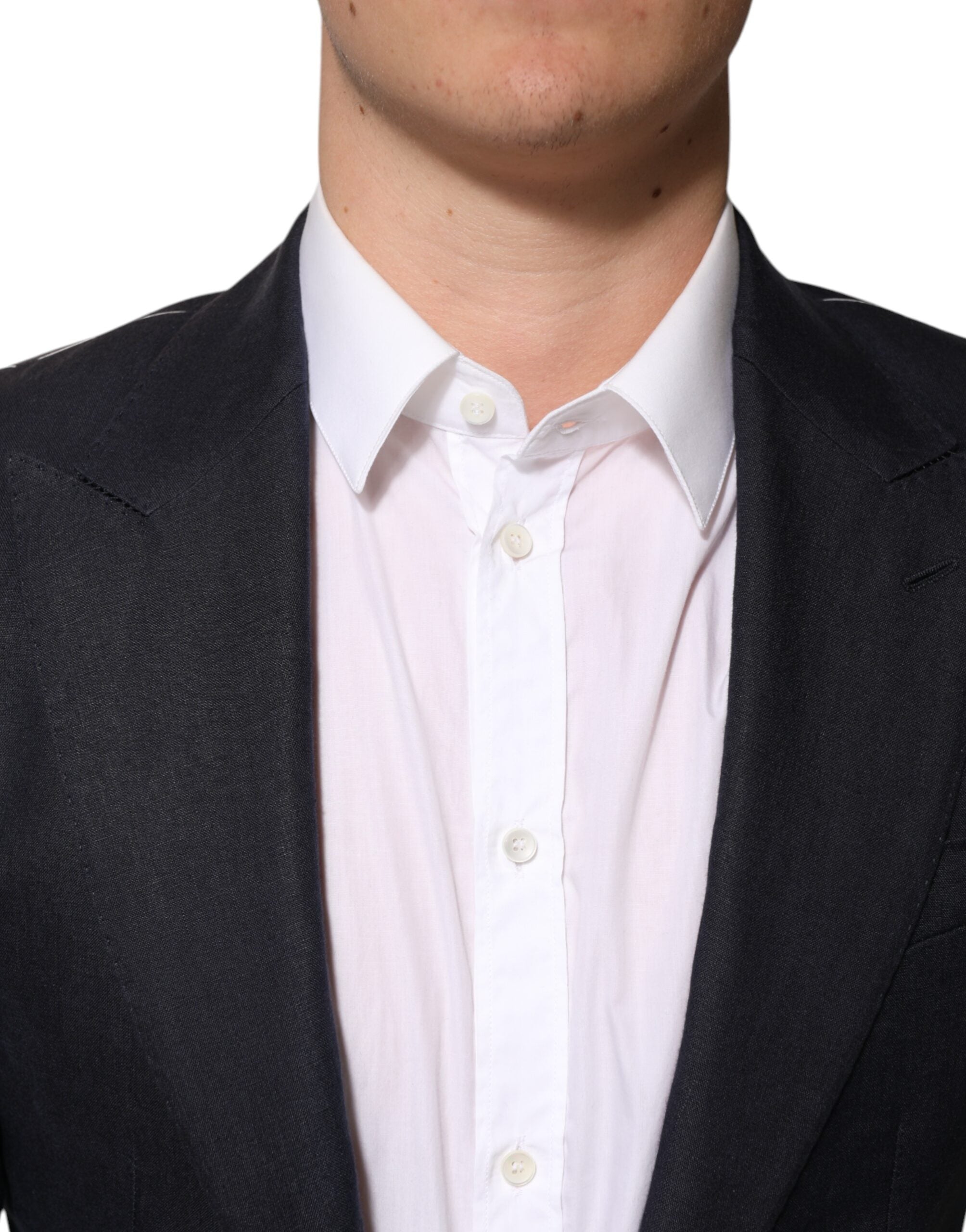 Dolce & Gabbana Dark Blue Single Breasted Men Suit Men's Blazer (Pre-Owned)