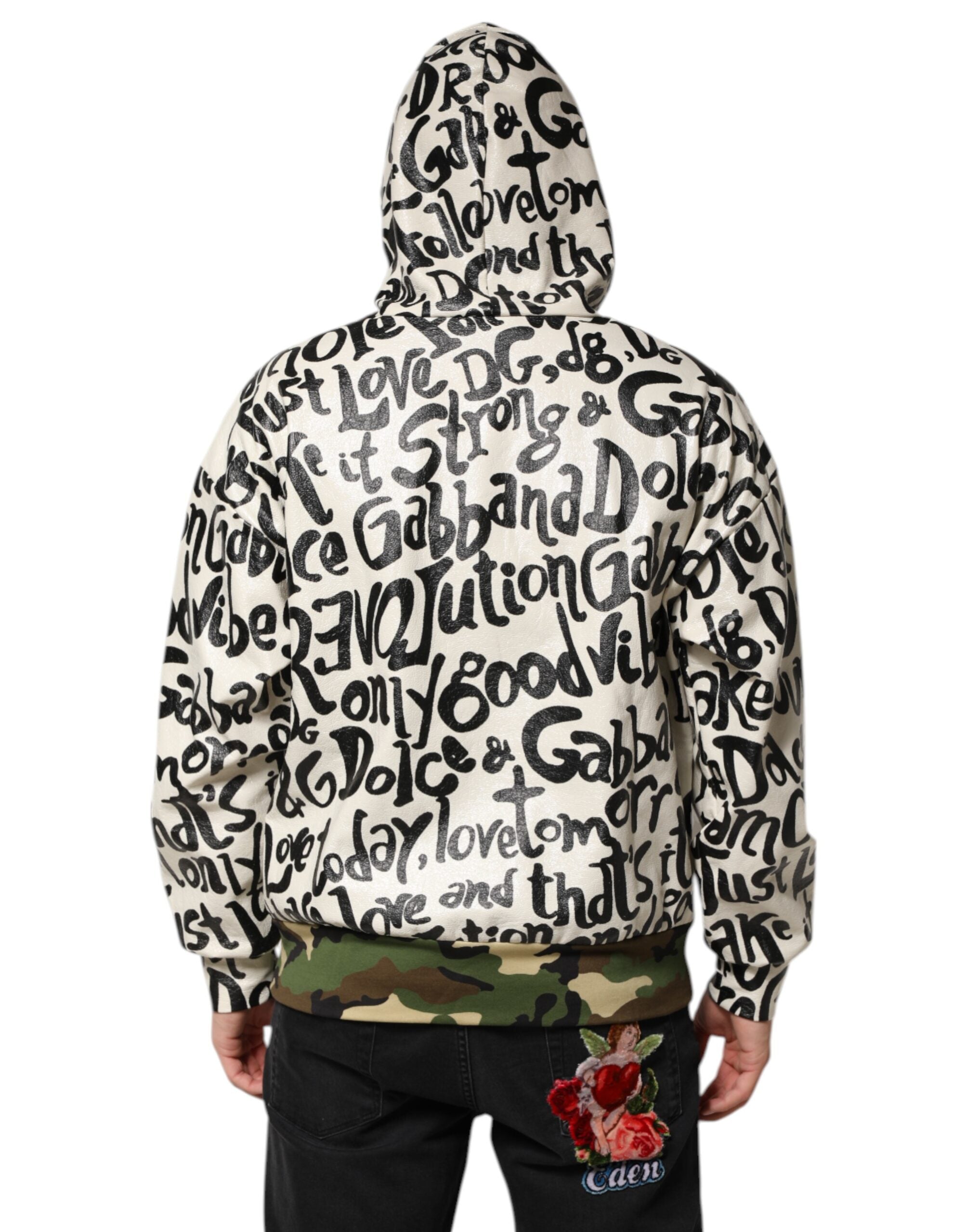 Dolce & Gabbana Multicolor Hooded DGMania Sweatshirt Men's Sweater