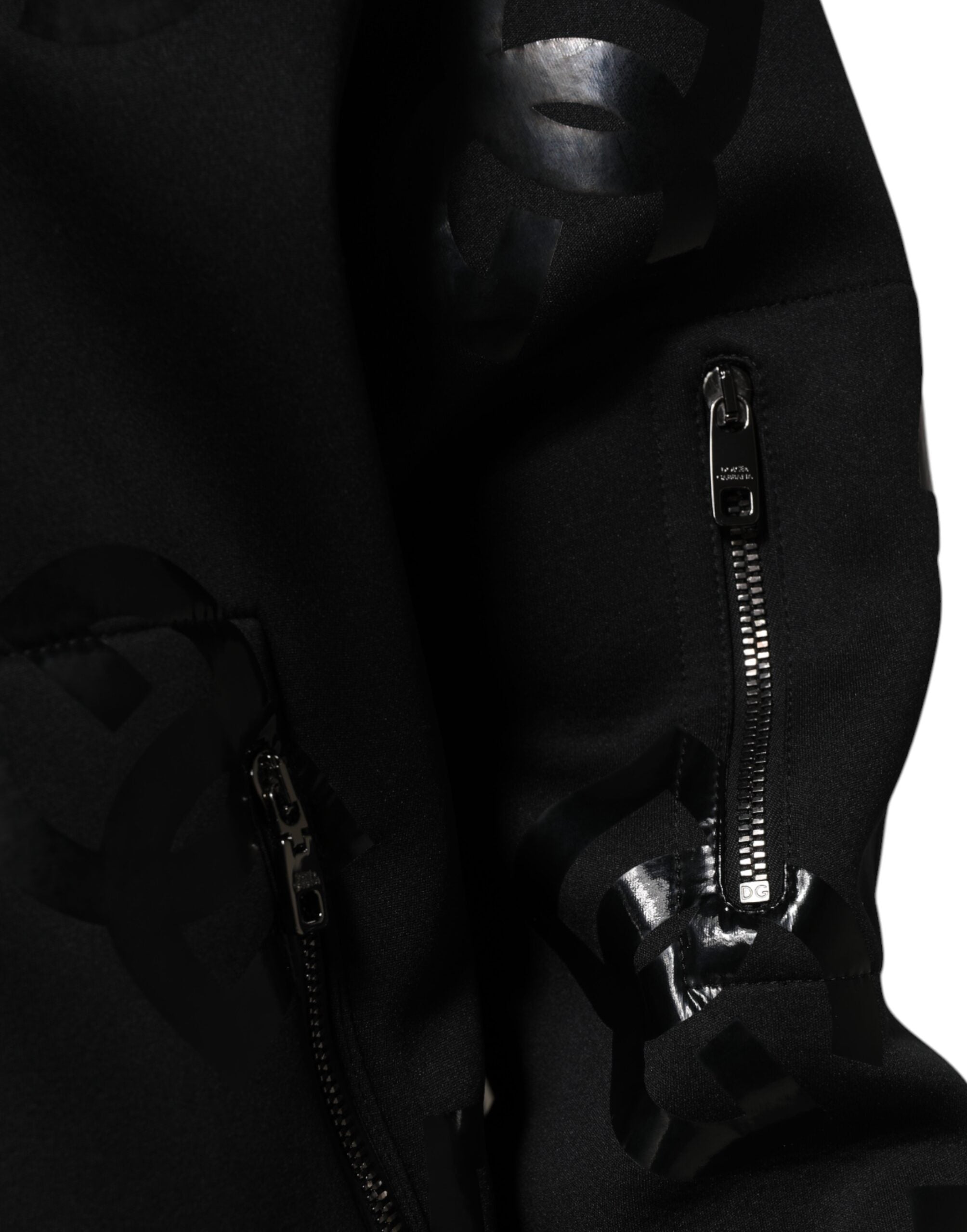 Dolce & Gabbana Black Wool Logo DG Mania Men Bomber Men's Jacket