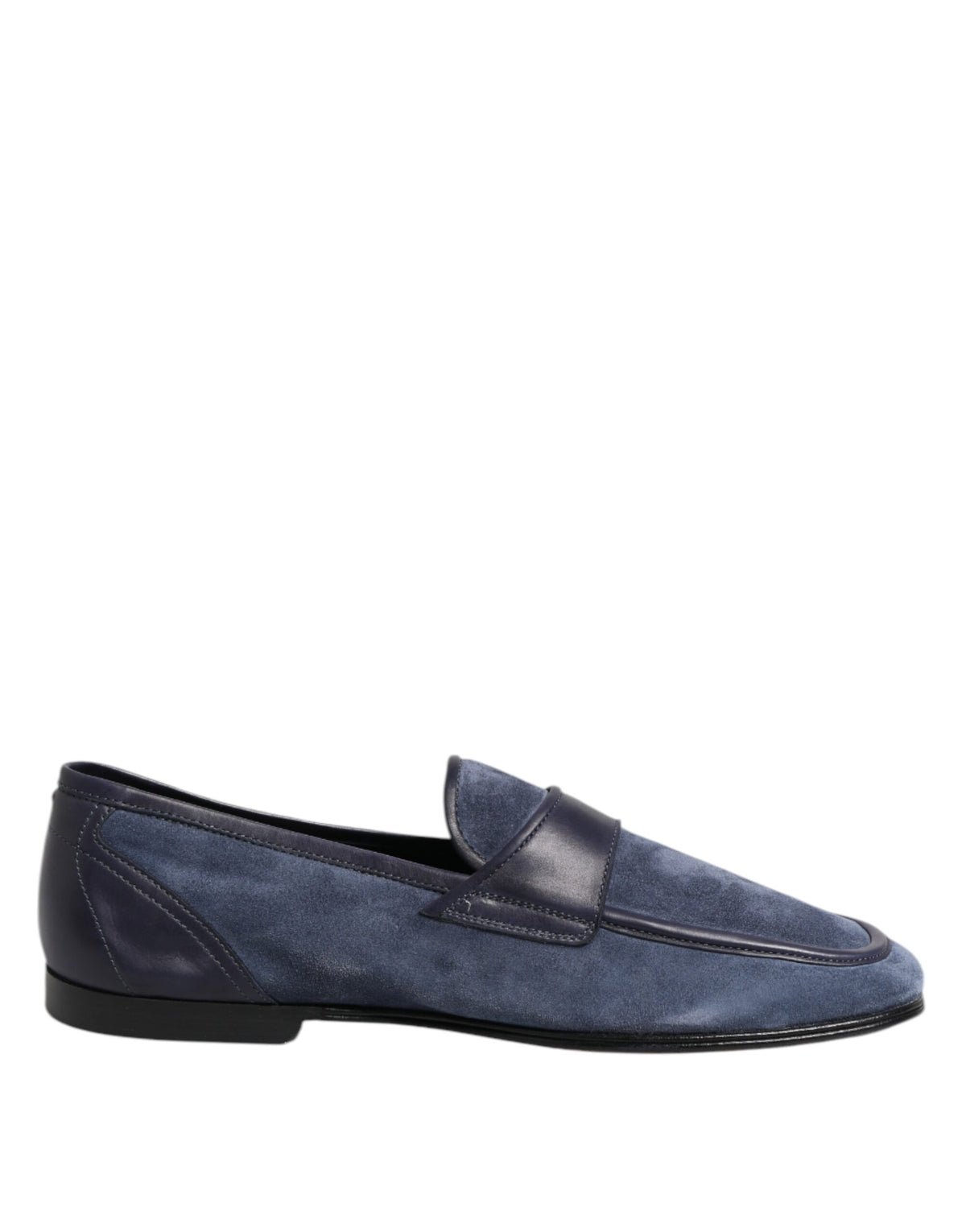 Dolce & Gabbana Blue Suede Leather Loafers Moccasin Men's Shoes