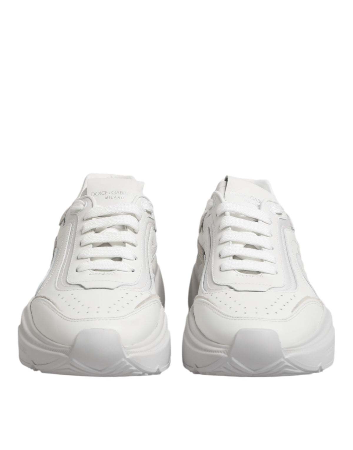 Dolce & Gabbana White Leather Daymaster Low Top Sneakers Men's Shoes (Pre-Owned)
