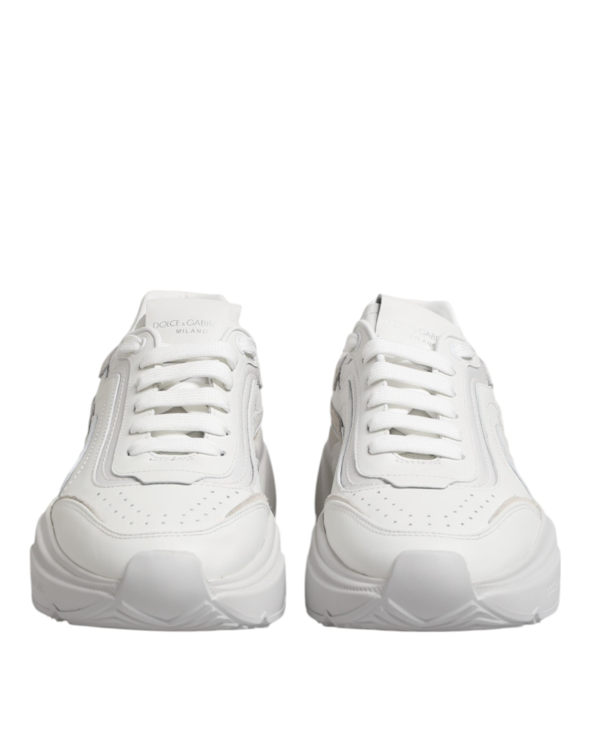 Dolce & Gabbana White Leather Daymaster Low Top Sneakers Men's Shoes (Pre-Owned)