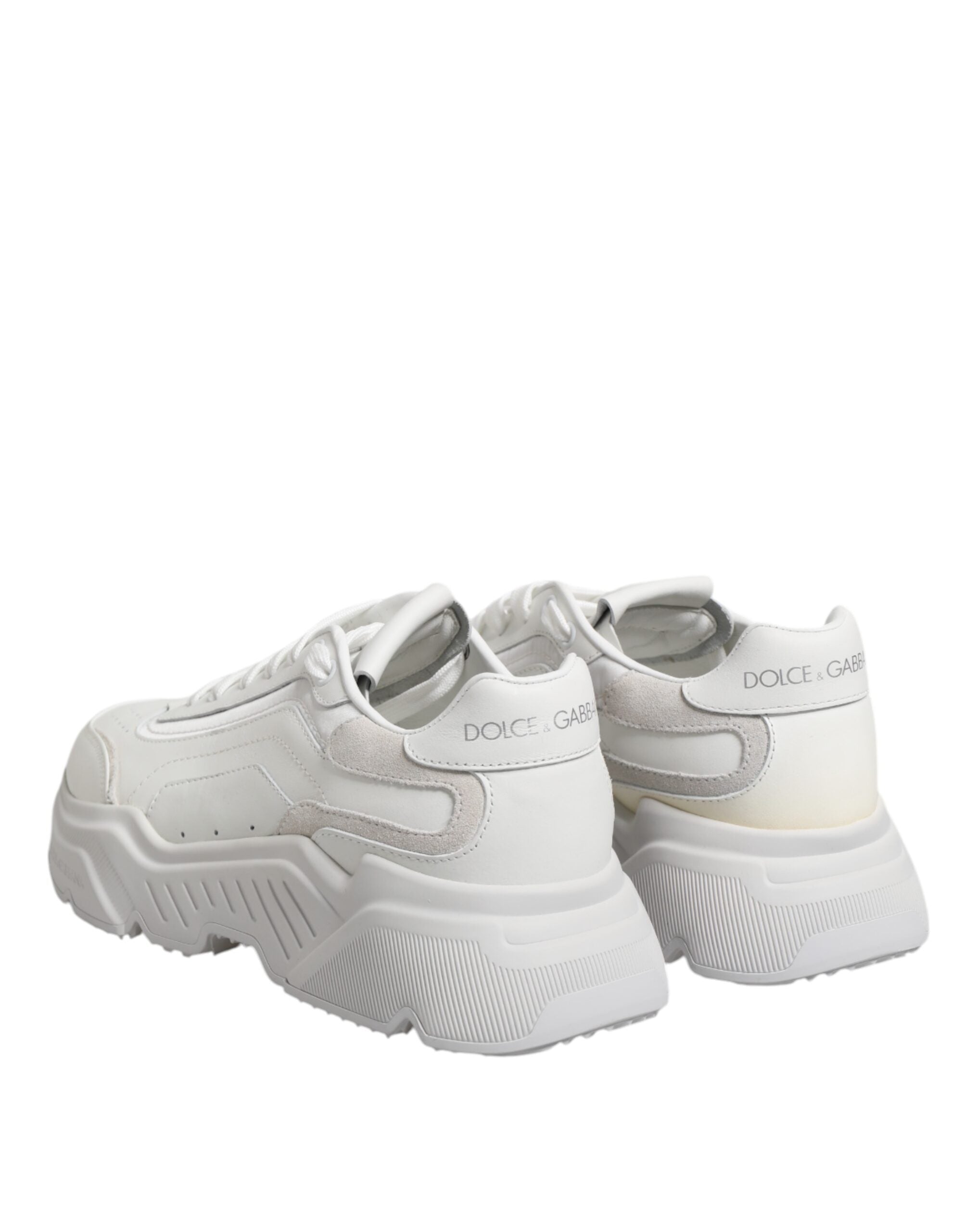 Dolce & Gabbana White Leather Daymaster Low Top Sneakers Men's Shoes (Pre-Owned)