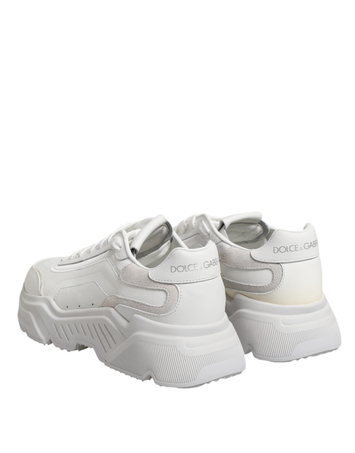 Dolce & Gabbana White Leather Daymaster Low Top Sneakers Men's Shoes (Pre-Owned)