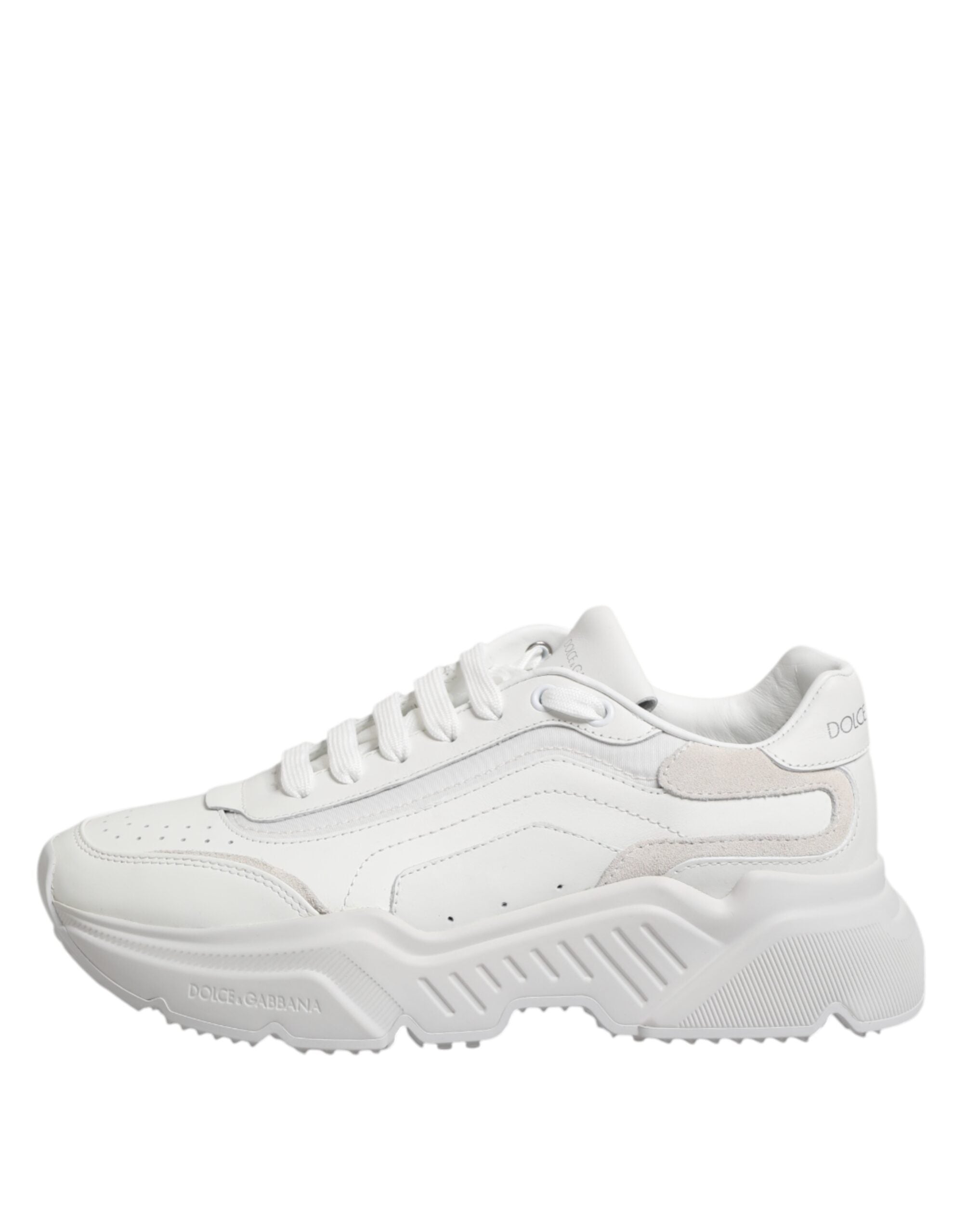 Dolce & Gabbana White Leather Daymaster Low Top Sneakers Men's Shoes (Pre-Owned)