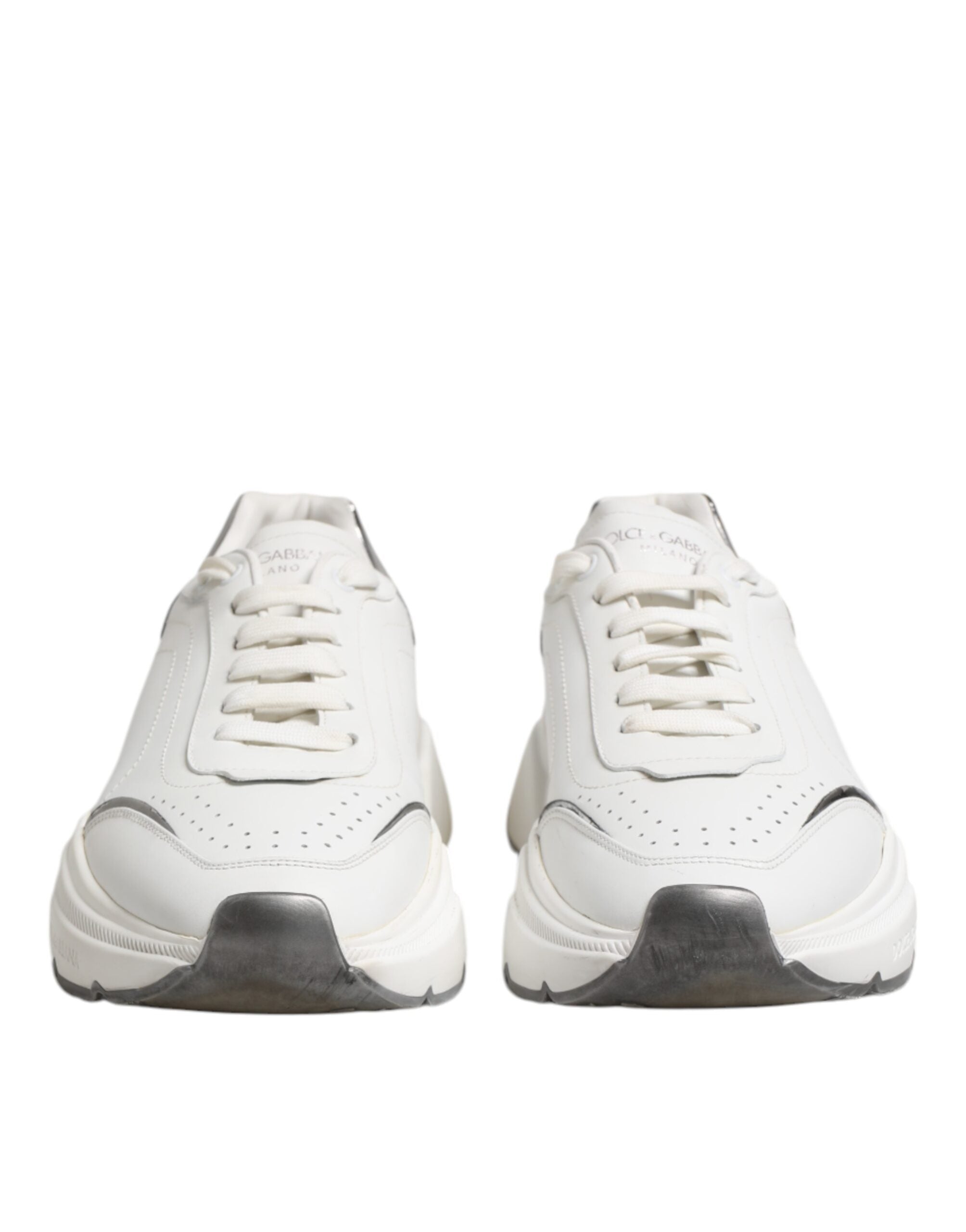 Dolce & Gabbana White Daymaster Leather Low Top Sneakers Men's Shoes (Pre-Owned)