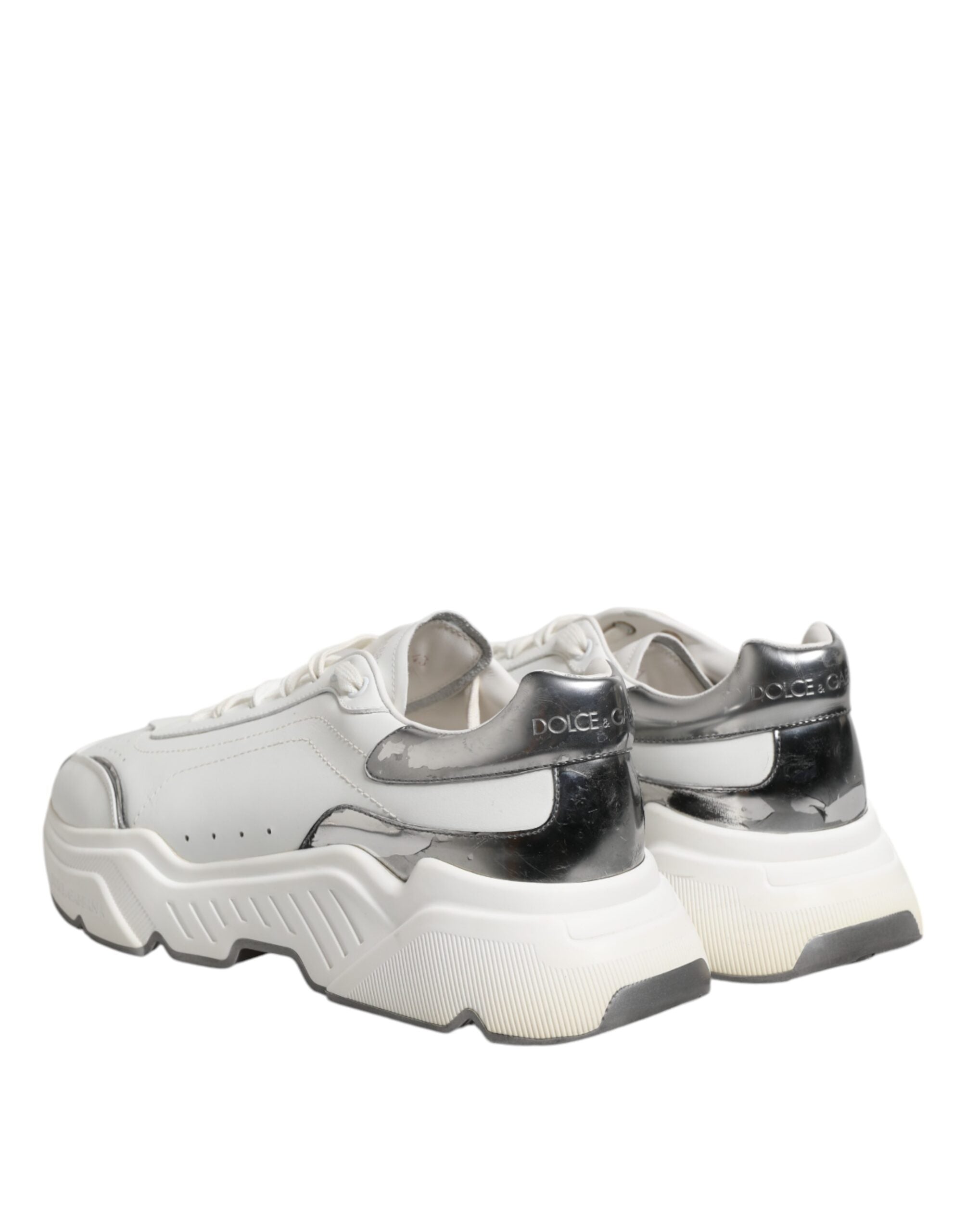 Dolce & Gabbana White Daymaster Leather Low Top Sneakers Men's Shoes (Pre-Owned)