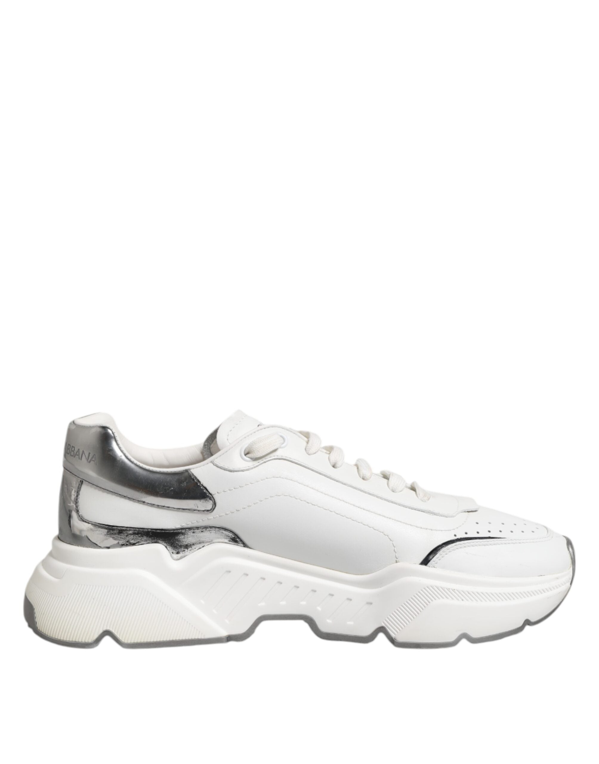 Dolce & Gabbana White Daymaster Leather Low Top Sneakers Men's Shoes (Pre-Owned)
